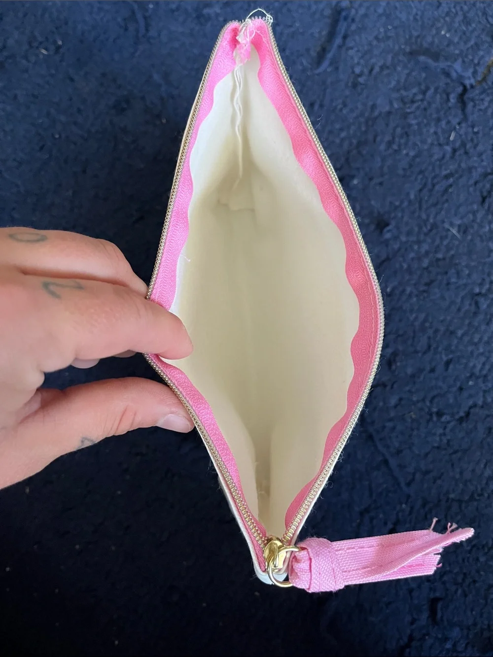 N/A cream zip